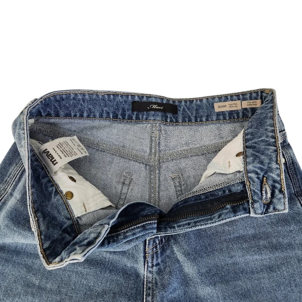 MAVI Blue High-Rise Wide Leg Organic Cotton Jeans 25 waist - Picture 6 of 15